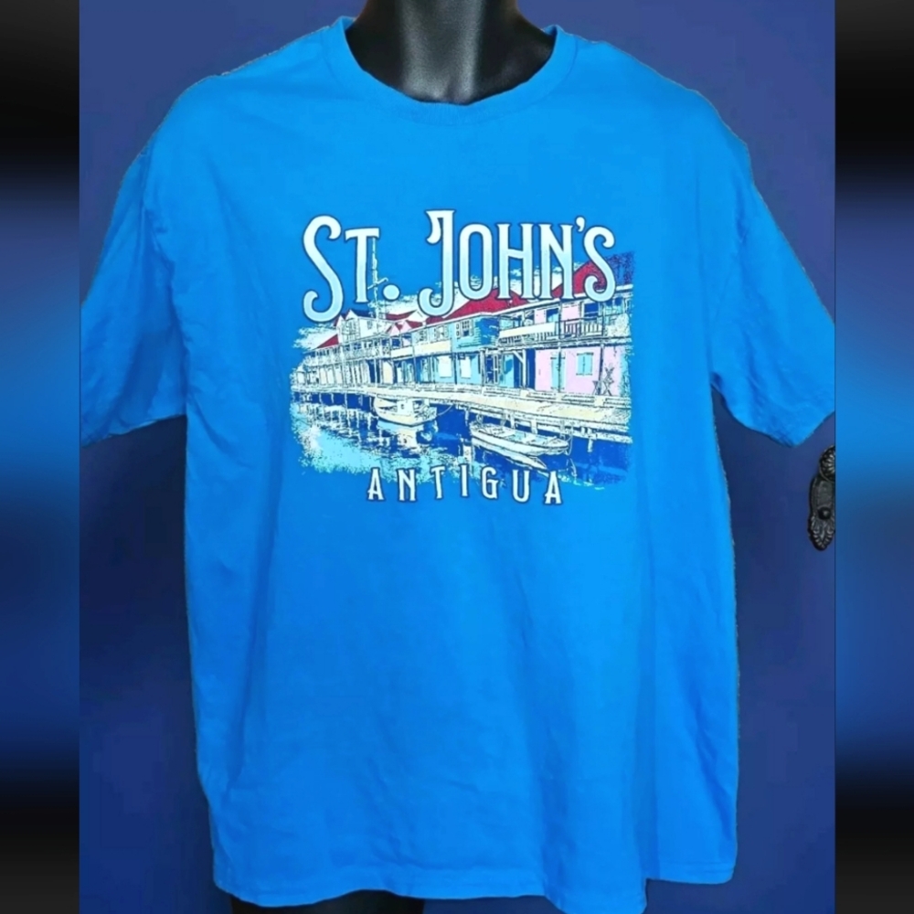Norwegian Cruise Line St. John's Antigua Adult L Blue Tshirt EUC